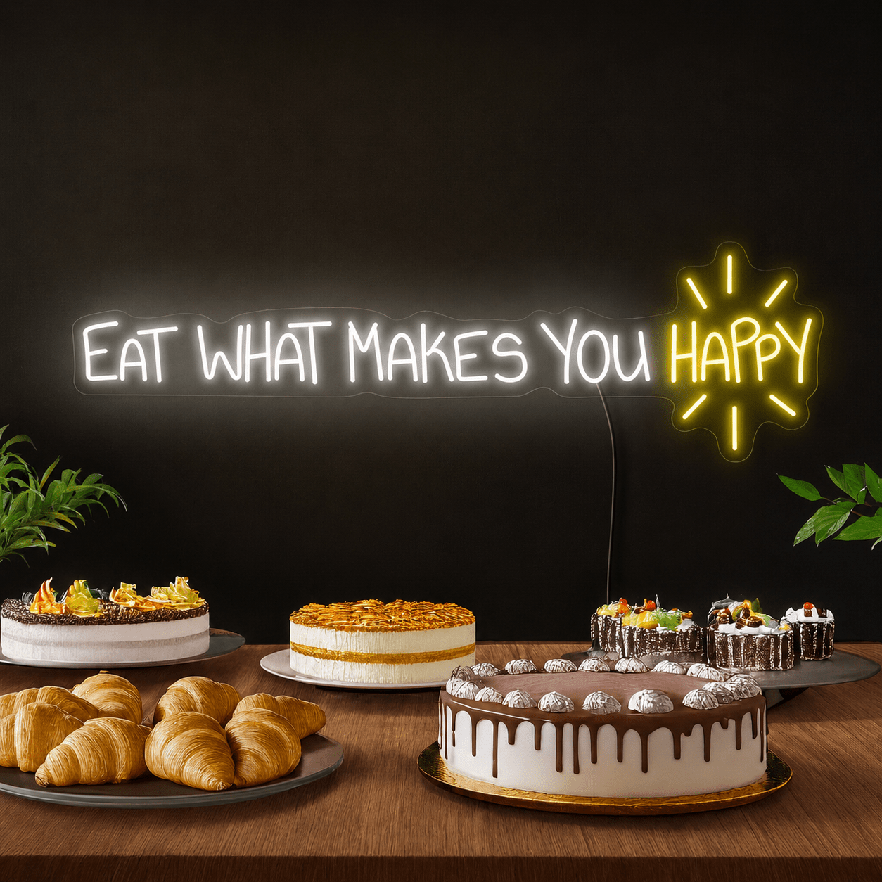 Eat What Makes You Happy LED Neon Sign - Shineneon