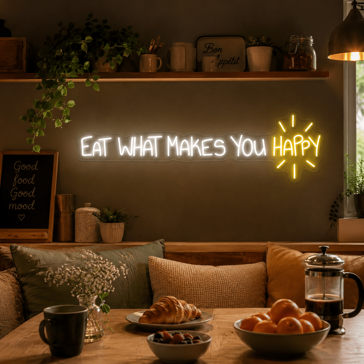 Eat What Makes You Happy LED Neon Sign - Shineneon