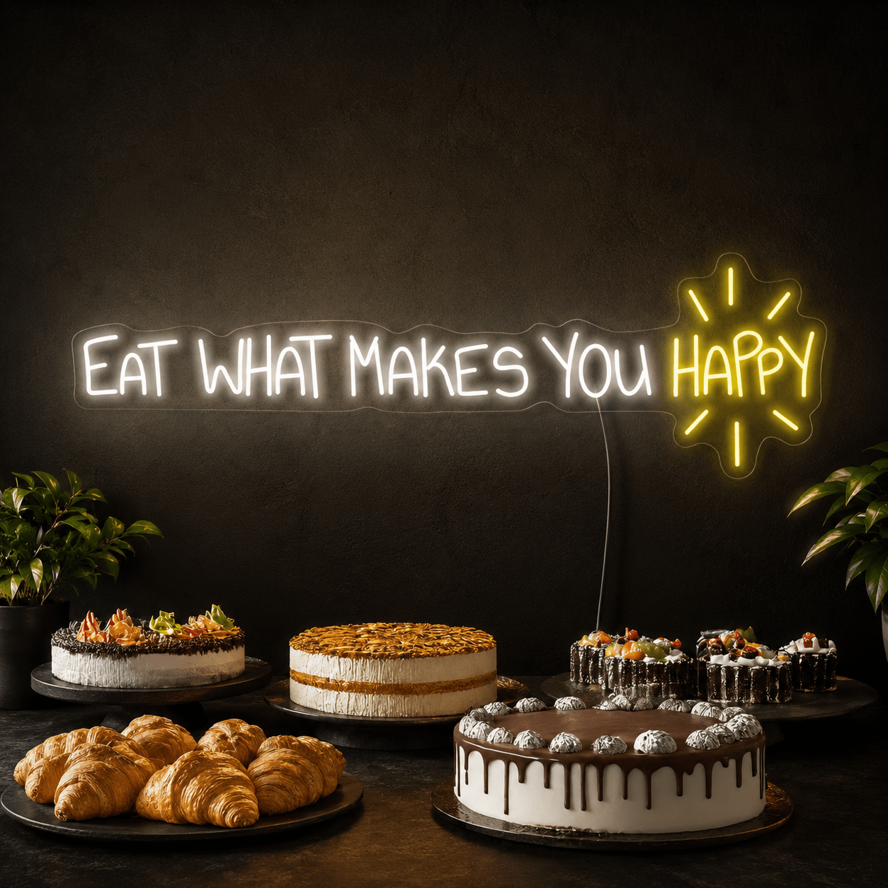 Eat What Makes You Happy LED Neon Sign - Shineneon