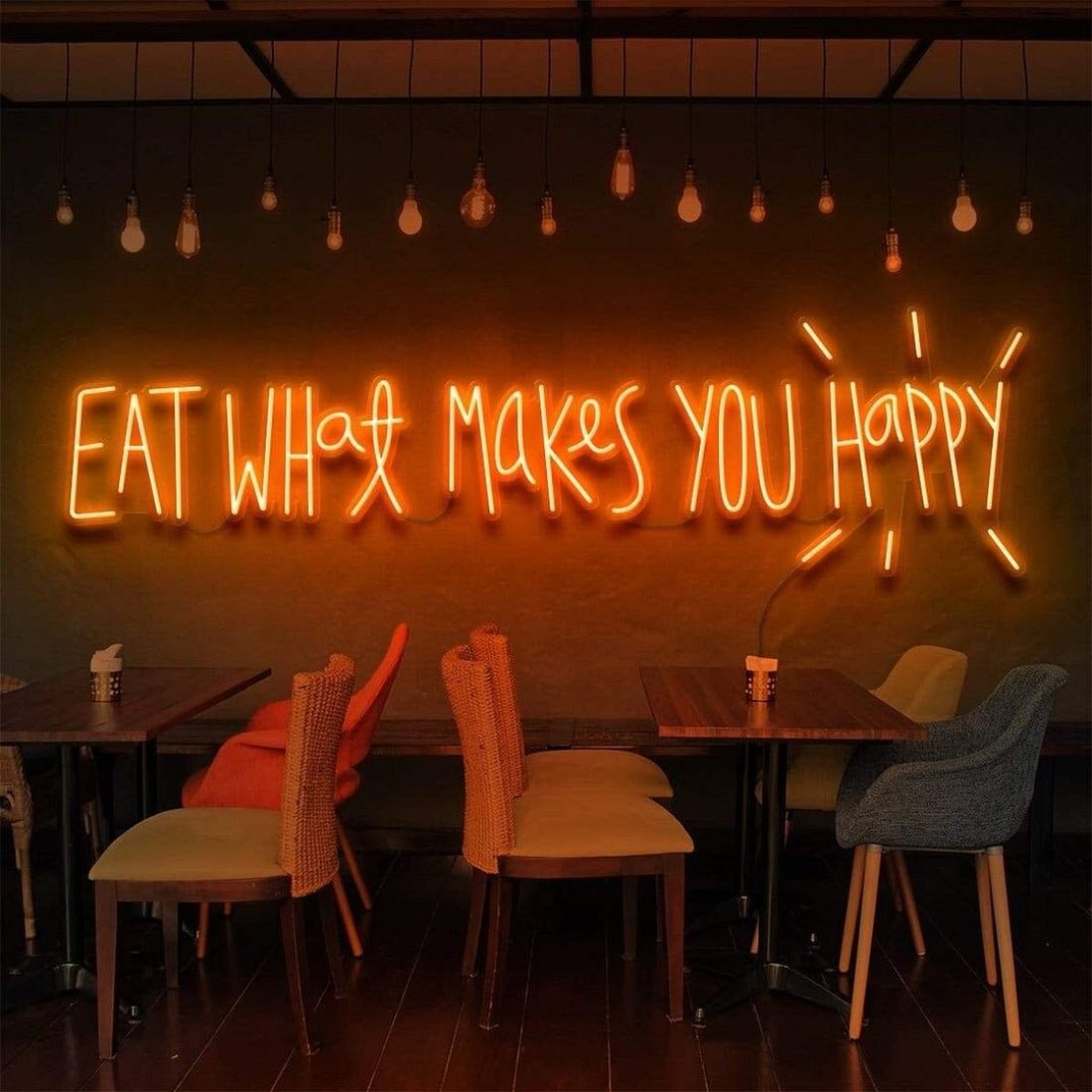 Eat What Makes You Happy Led Sign Business Neon Sign - Shineneon