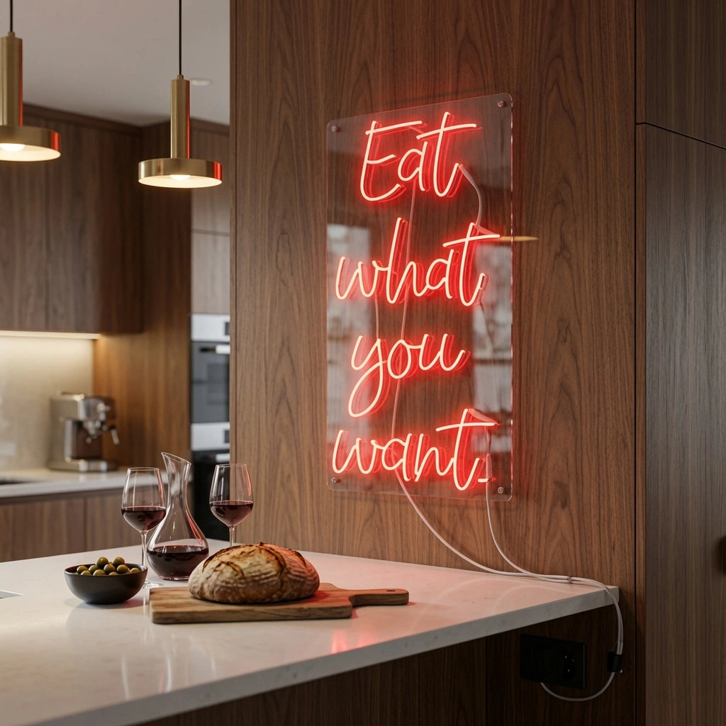 Eat What You Want LED Neon Sign - 02 High-Converting Product Image