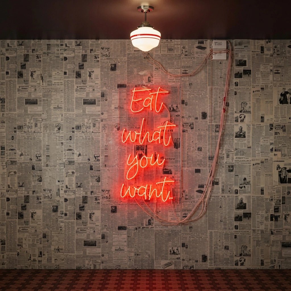 Eat What You Want LED Neon Sign - Shineneon