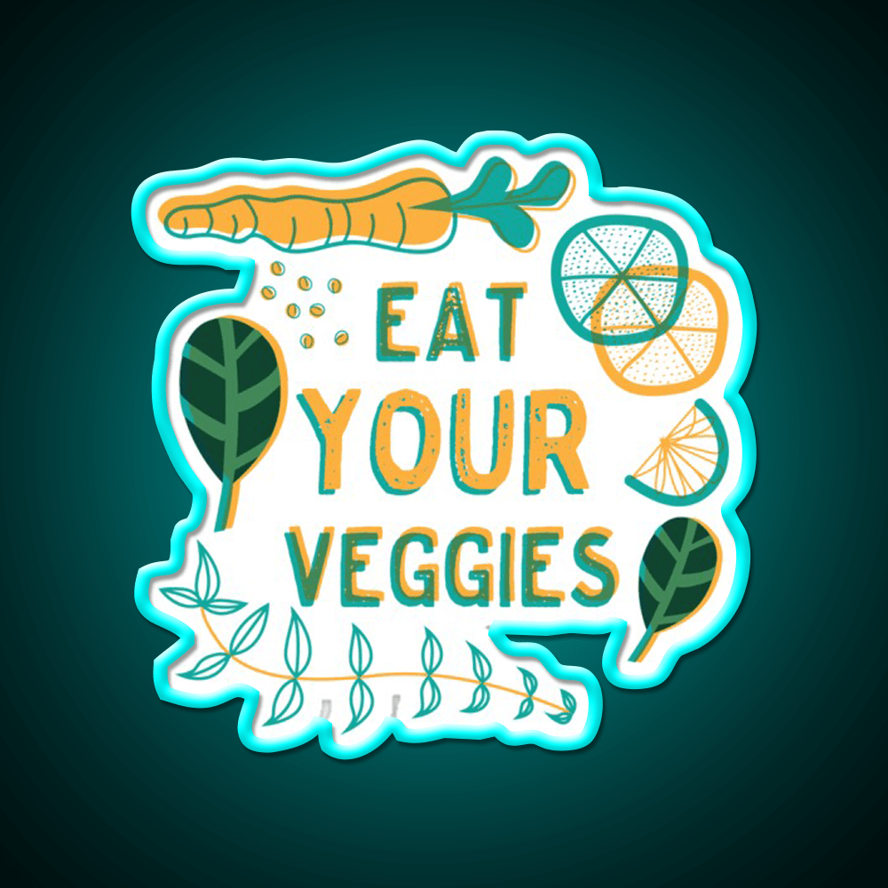 Eat Your Veggies Snack Food Led Neon Sign Rgb Color - Shineneon