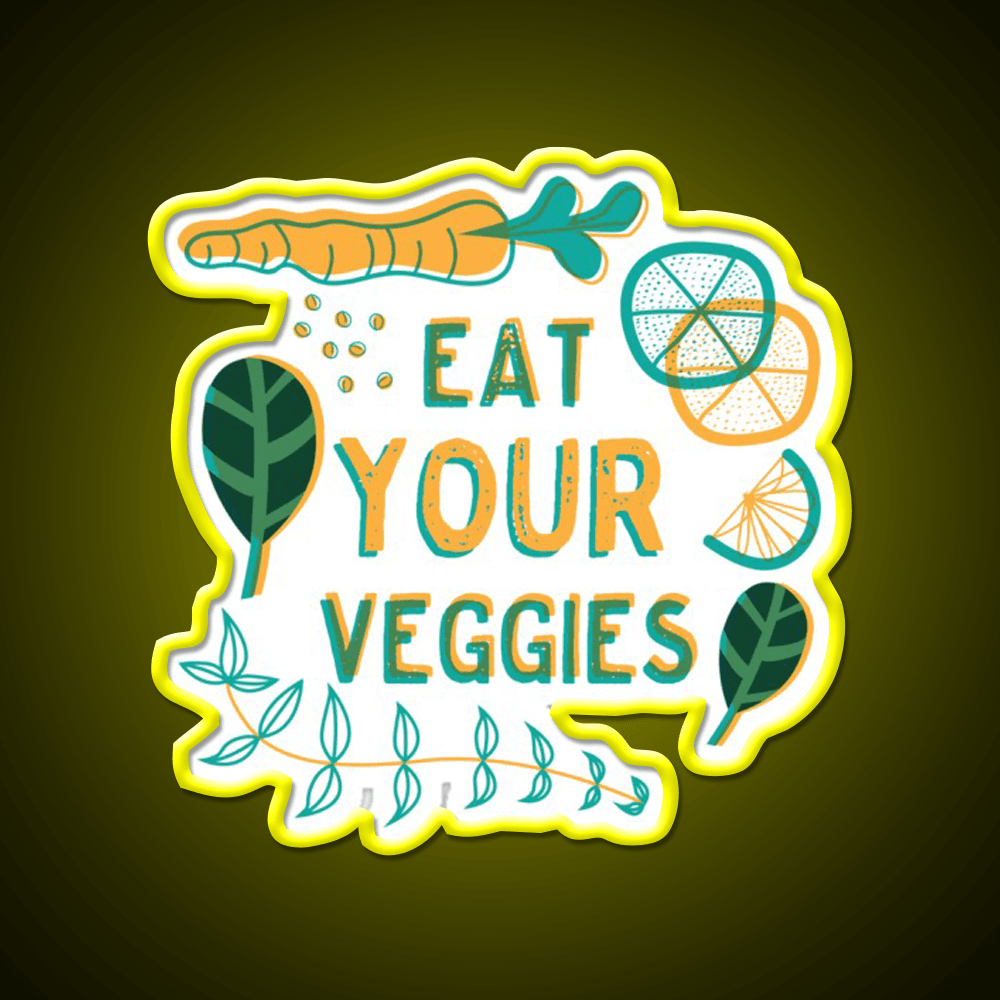 Eat Your Veggies Snack Food Led Neon Sign Rgb Color - Shineneon