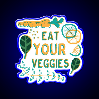 Eat Your Veggies Snack Food Led Neon Sign Rgb Color - Shineneon