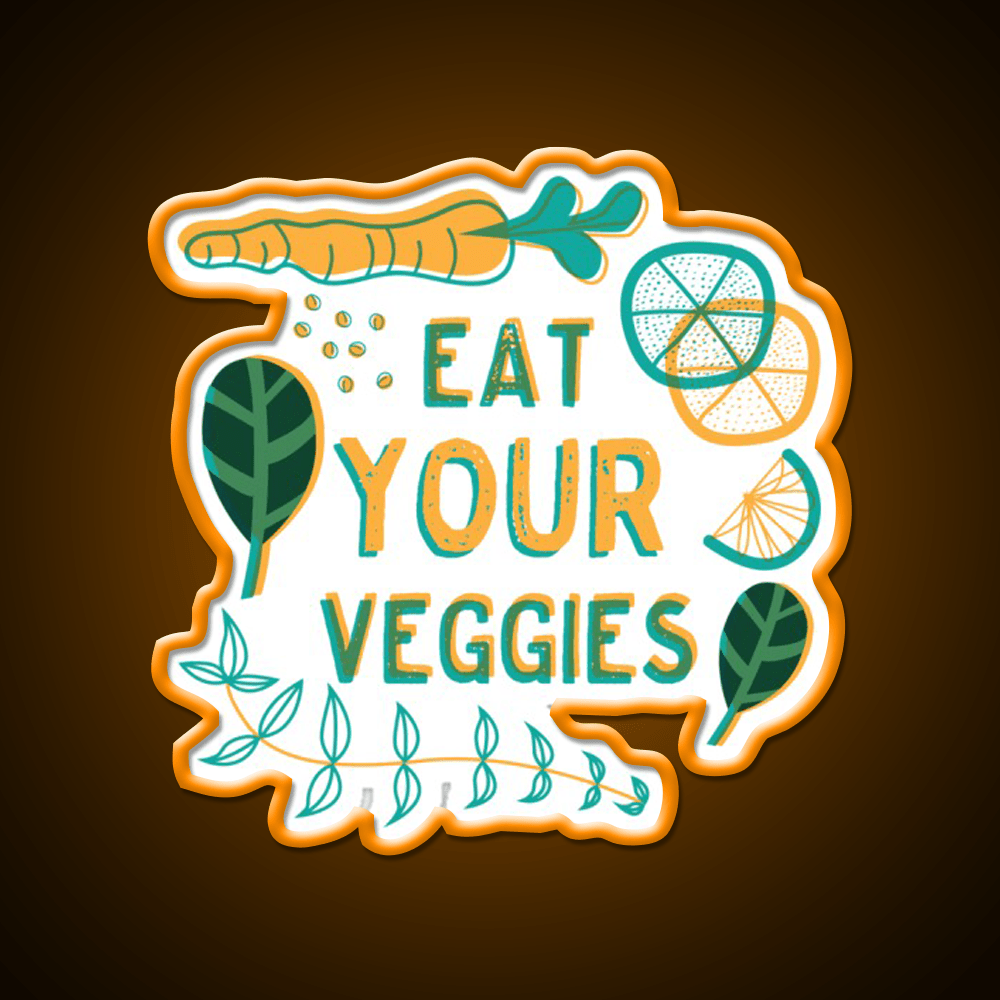 Eat Your Veggies Snack Food Led Neon Sign Rgb Color - Shineneon