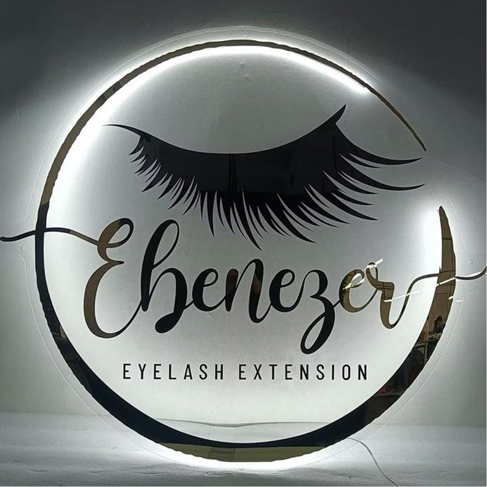 Ebeneres Eyelash Salon Acrylic Business Logo Sign - Shineneon
