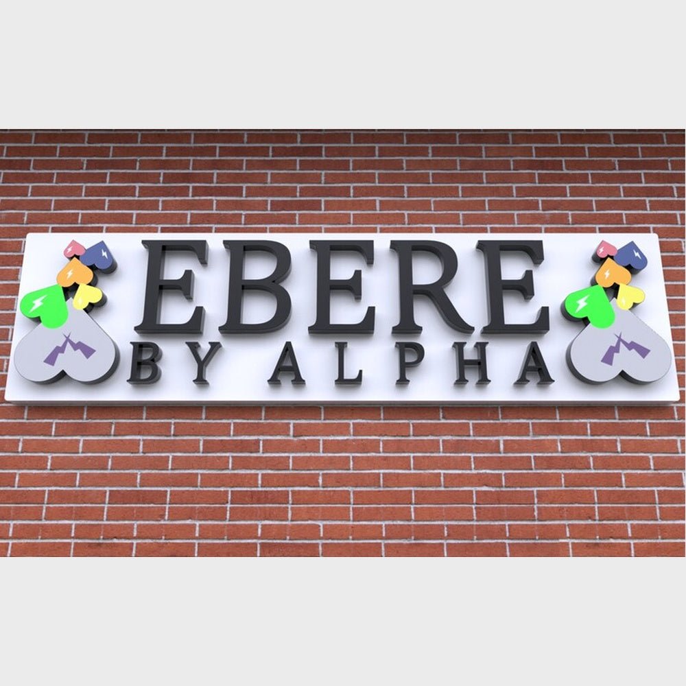 Ebere By Alpha With Logo 3D Backlit Channel Letters Led Light Sign - Shineneon