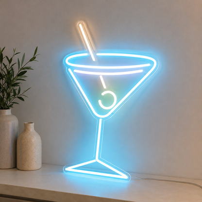 Echo LED Neon Martini Glass Neon Sign LED Neon Sign main product image