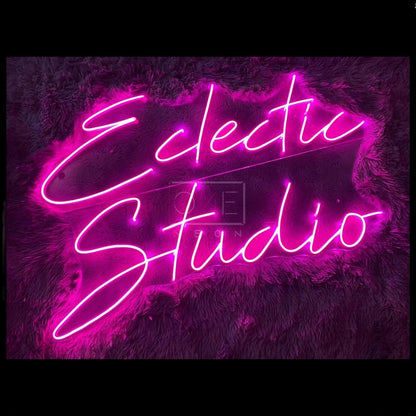 Eclectic Studio Pink Cursive Led Neon Sign Creative Home Studio Wall Decor | Shineneon
