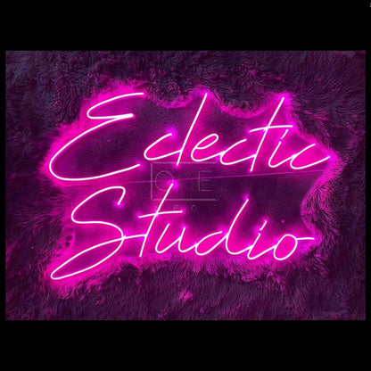 Eclectic Studio Pink Cursive Led Neon Sign Creative Home Studio Wall Decor | Shineneon