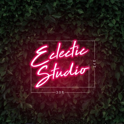 Eclectic Studio Pink Cursive Led Neon Sign Creative Home Studio Wall Decor | Shineneon