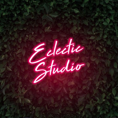 Eclectic Studio Pink Cursive Led Neon Sign Creative Home Studio Wall Decor | Shineneon