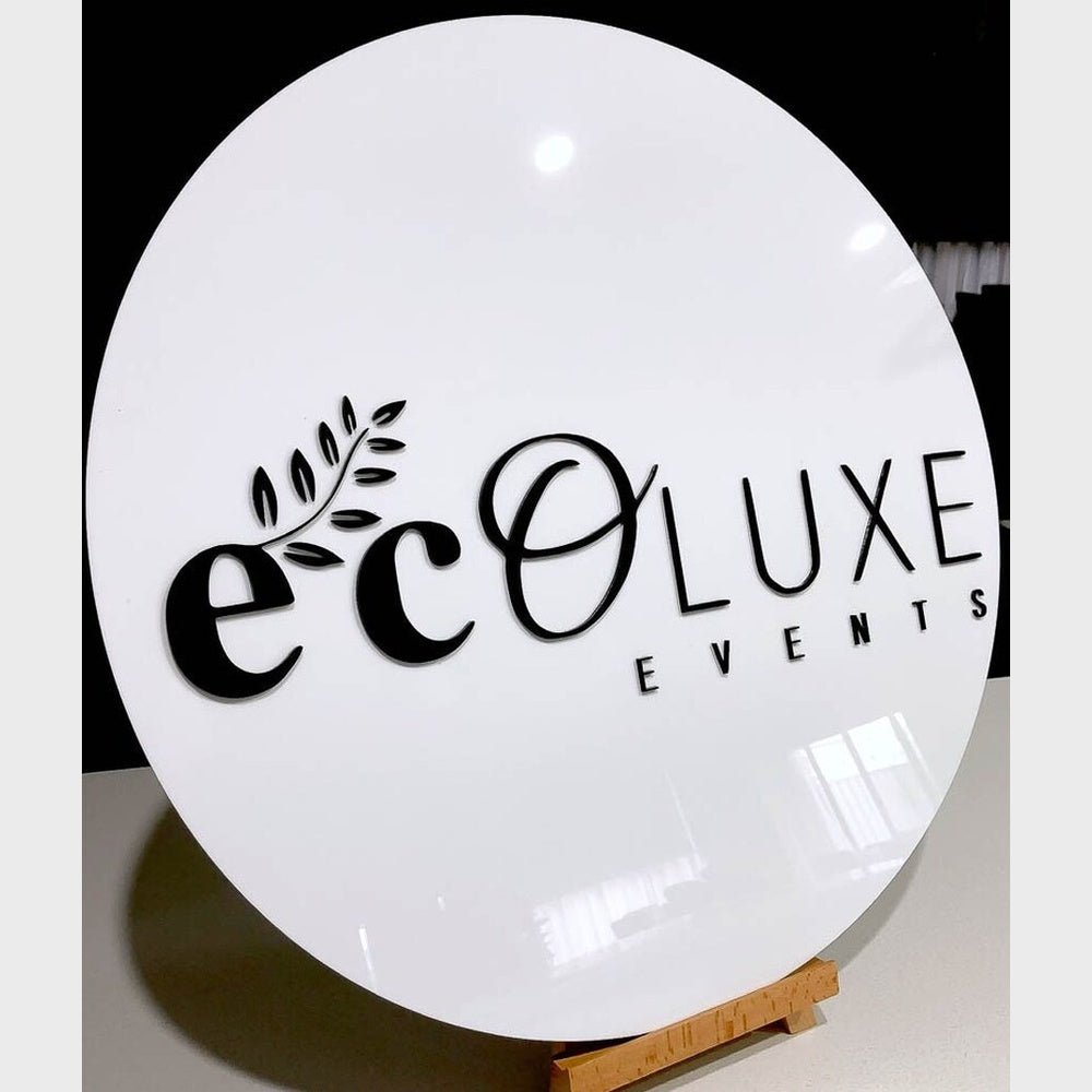 Ecoluxe Events Acrylic Business Logo Sign - Shineneon