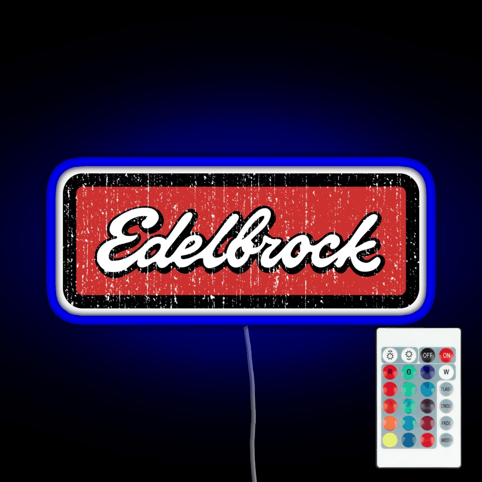 Edelbrock Engines Hot Rod Rgb Led Neon Sign Pop Wall Art