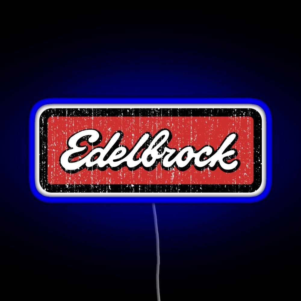Edelbrock Engines Hot Rod Rgb Led Neon Sign Pop Wall Art - Shineneon