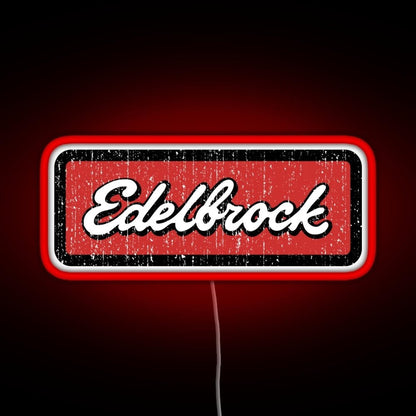 Edelbrock Engines Hot Rod Rgb Led Neon Sign Pop Wall Art - Shineneon