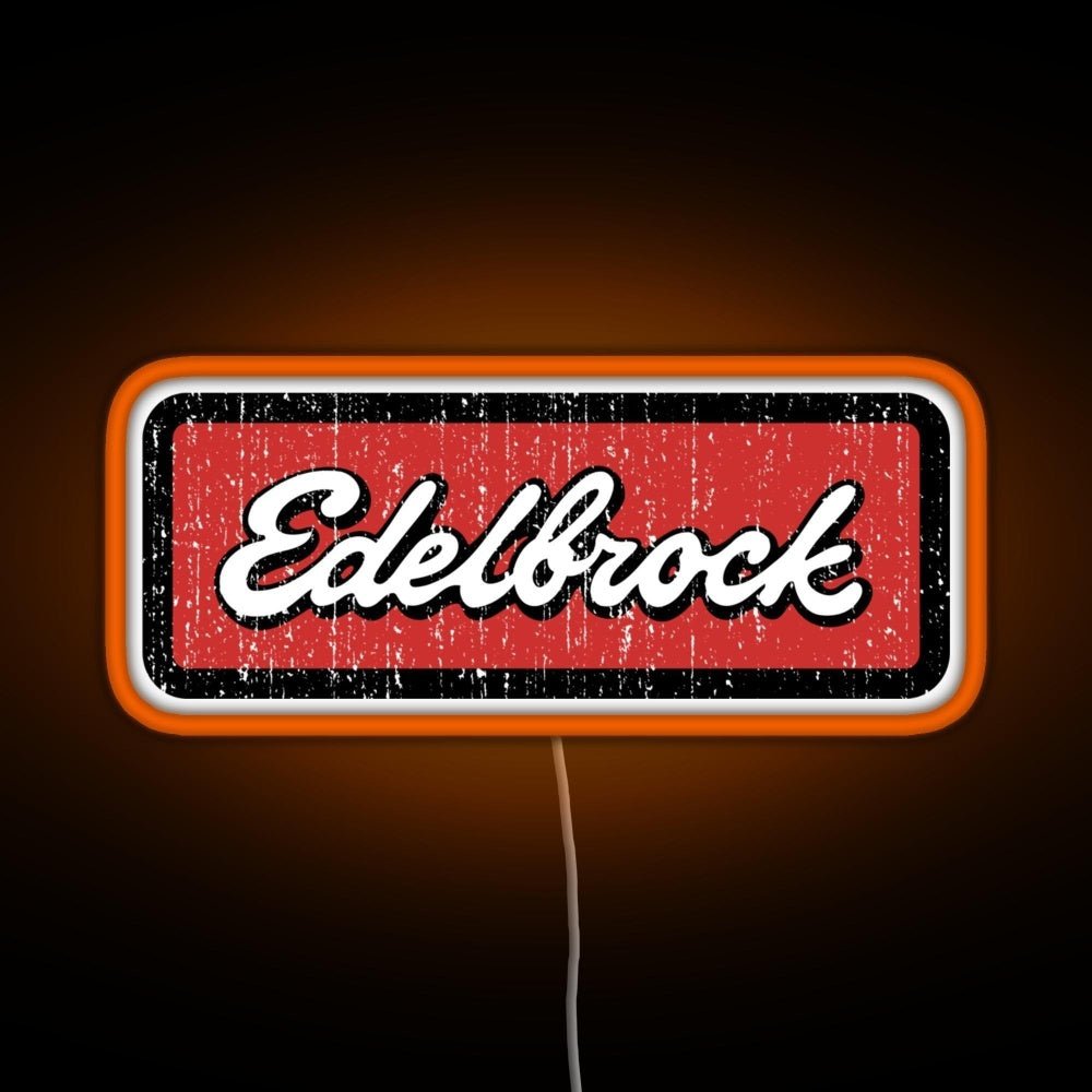 Edelbrock Engines Hot Rod Rgb Led Neon Sign Pop Wall Art - Shineneon