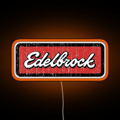 Edelbrock Engines Hot Rod Rgb Led Neon Sign Pop Wall Art - Shineneon