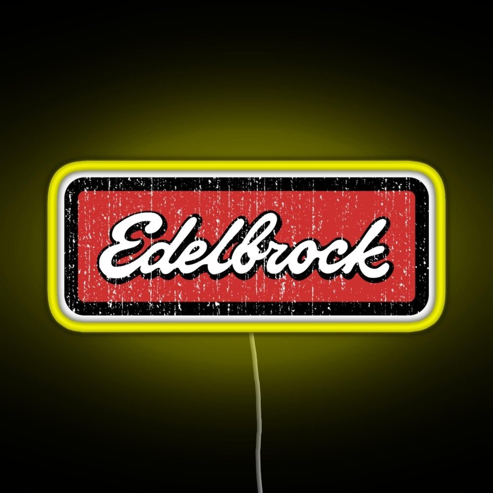 Edelbrock Engines Hot Rod Rgb Led Neon Sign Pop Wall Art - Shineneon