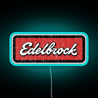 Edelbrock Engines Hot Rod Rgb Led Neon Sign Pop Wall Art - Shineneon