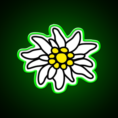 Edelweiss Flower Tradition Bavaria Tyrol Beer Bar Decor Led Neon Sign Rgb Color - LED neon sign view 8