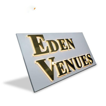 Eden Venues 3D Backlit Letters Business Metal Led Sign - Shineneon