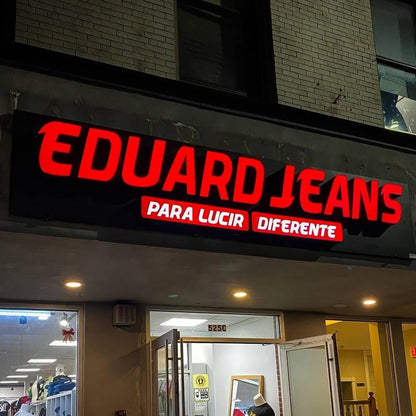Eduard Jeans 3D Frontlit Letters Metal Led Sign - Shineneon