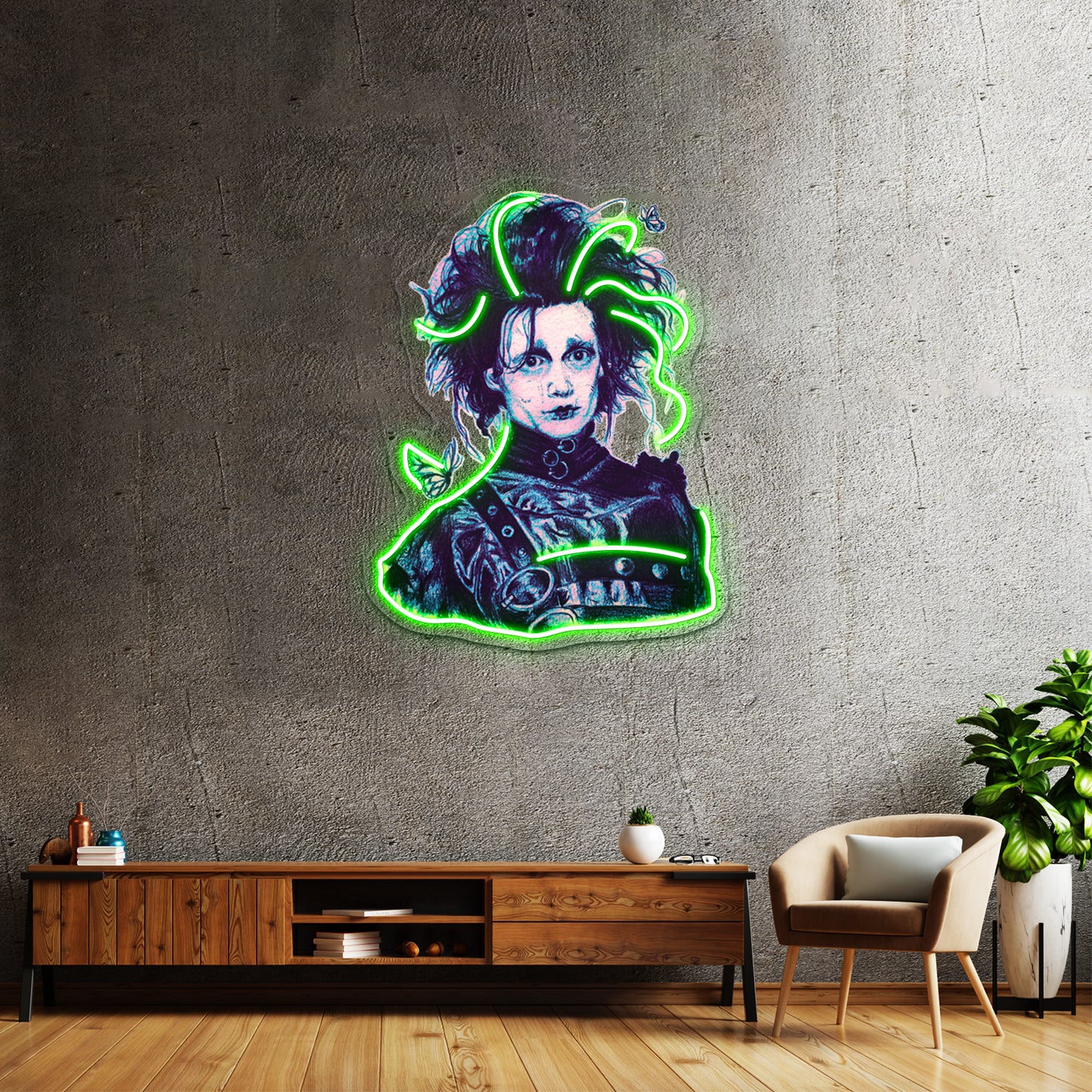 Edward Scissorhands Wall Artwork Neon Signs