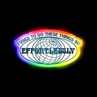 Effortlessly By Madison Beer Bar Decor Led Neon Sign Rgb Color - LED neon sign close-up detail
