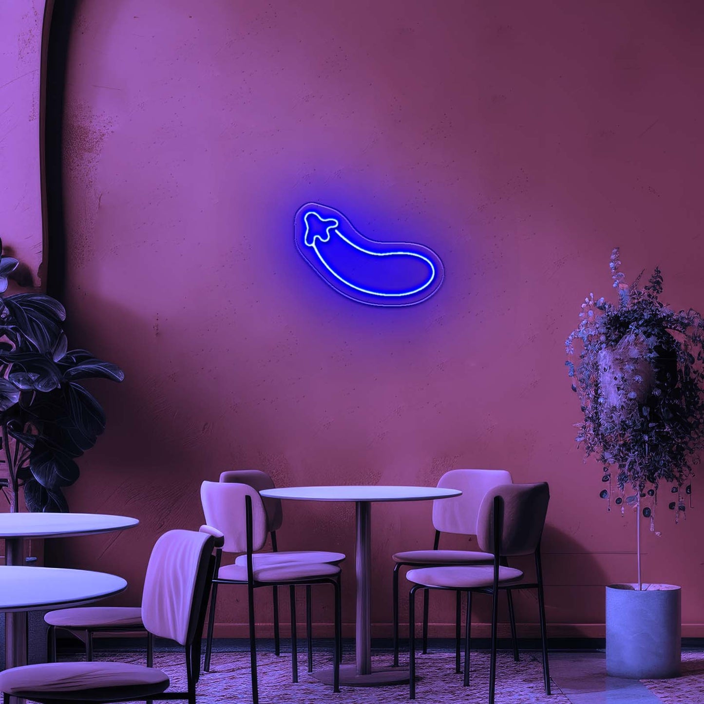 Eggplant Neon Signneon Restaurant Signs