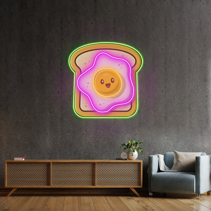 Eggs On Toast Custom Led Signs Artwork For Sale - Shineneon
