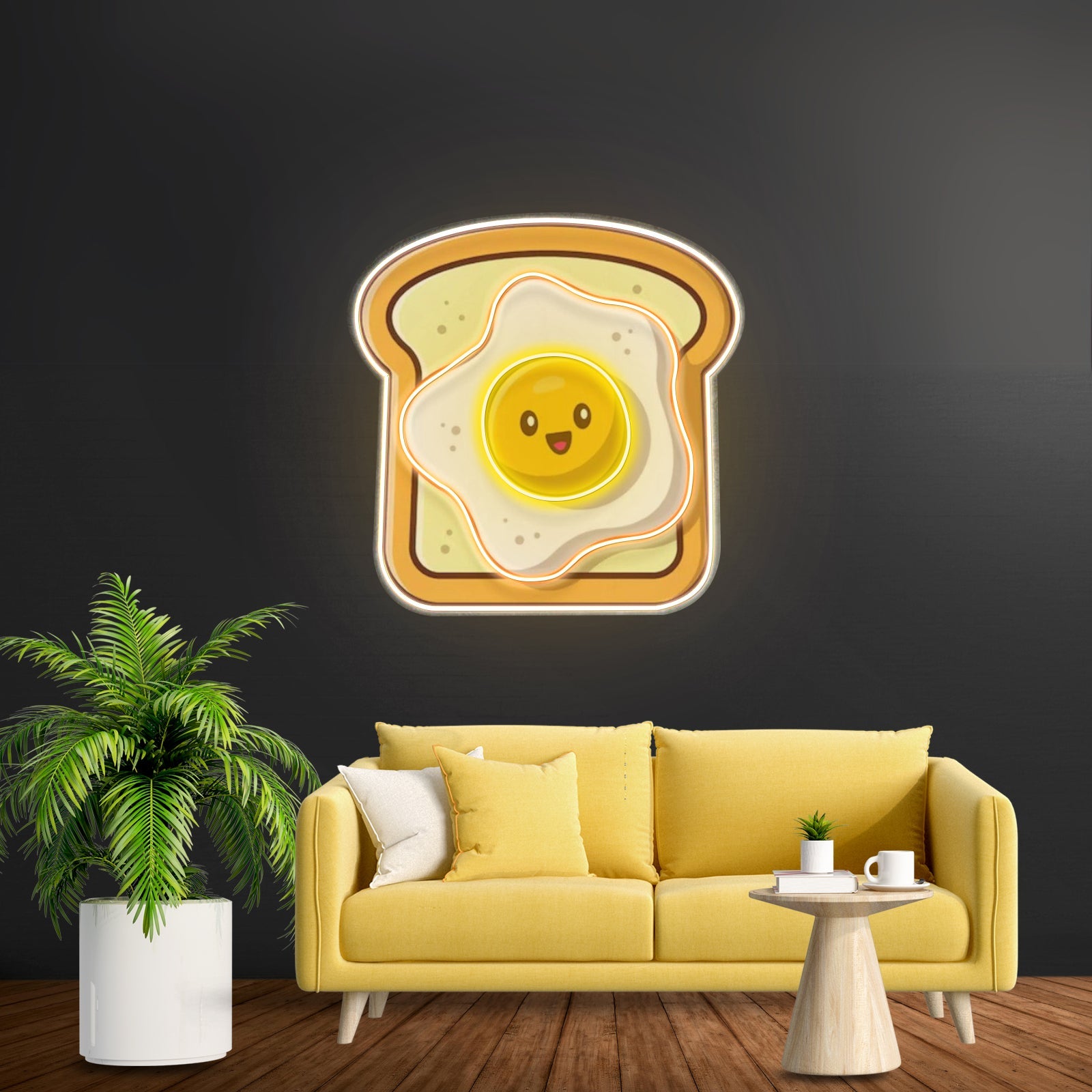 Eggs On Toast Custom Led Signs Artwork For Sale - Shineneon