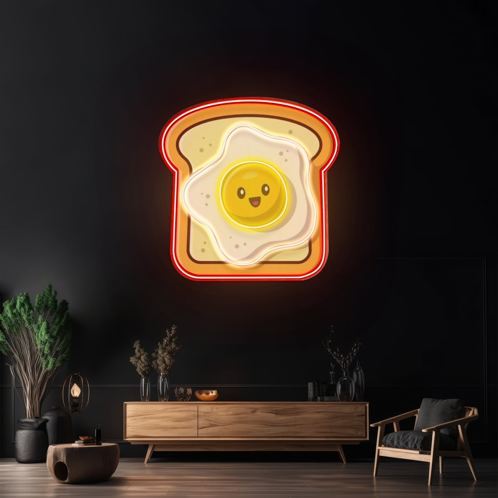 Eggs On Toast Custom Led Signs Artwork For Sale - Shineneon