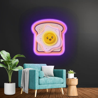 Eggs On Toast Custom Led Signs Artwork For Sale - Shineneon