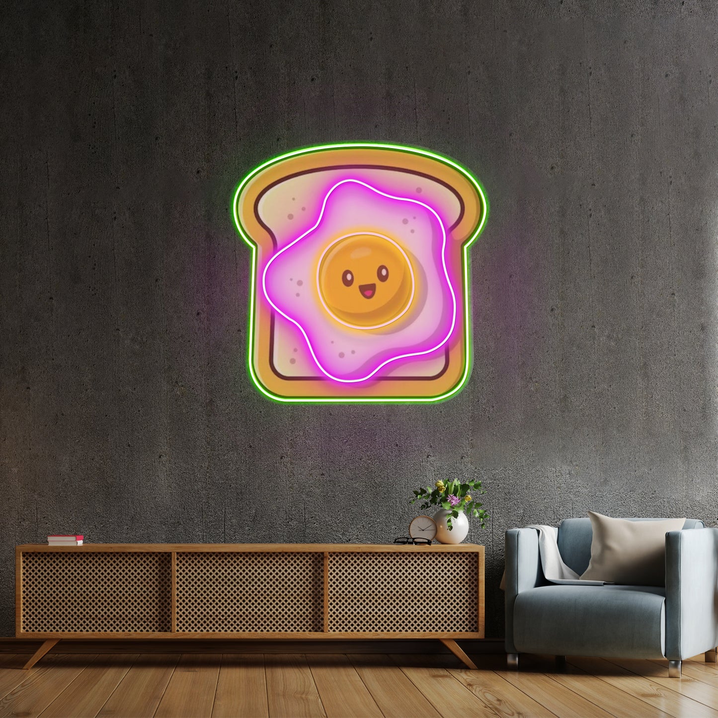 Eggs On Toast Custom Led Signs Artwork For Sale