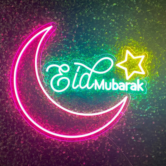 Eid Mubarak Led Sign Business Neon Sign Wall Decor