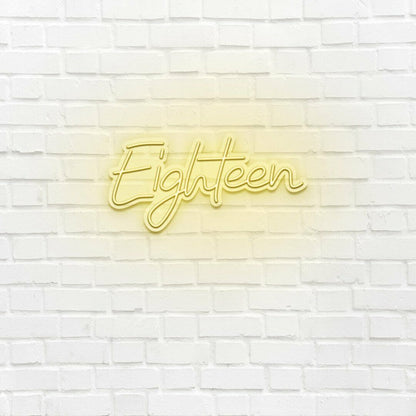 Eighteen Led Neon Sign | Shineneon