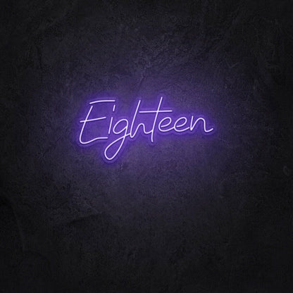 Eighteen Led Neon Sign | Shineneon