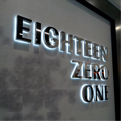 Eighteen Zero One 3D Backlit Channel Letters Led Light Sign - Shineneon