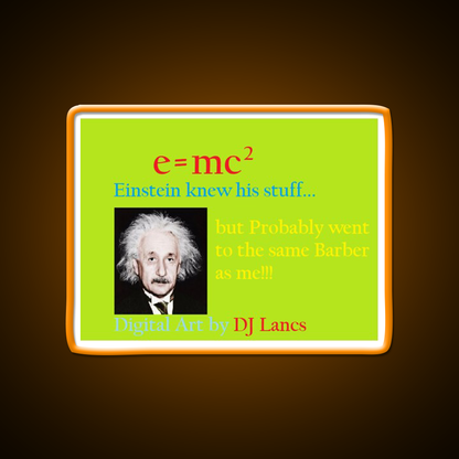 Einstein Probably Went To The Same Barber As Me Barber Shop Led Neon Sign - LED neon sign view 6