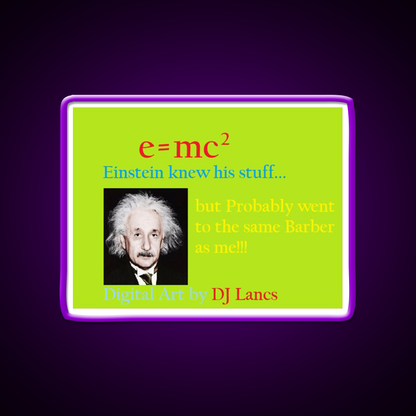 Einstein Probably Went To The Same Barber As Me Barber Shop Led Neon Sign - LED neon sign view 9
