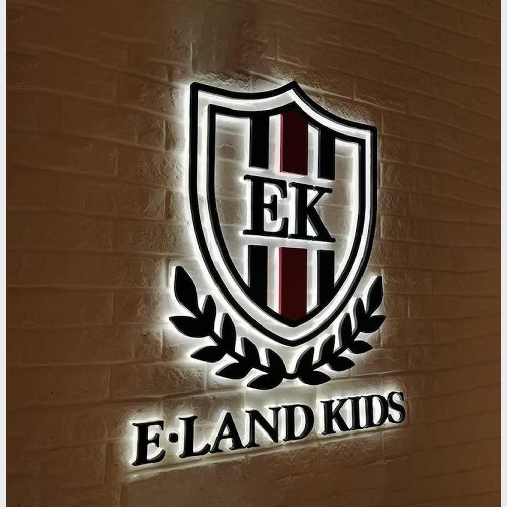 Ek E Land Kids 3D Backlit Letters Business Metal Led Sign - Shineneon