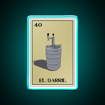 El Barril Loteria Design Beer Bar Decor Led Neon Sign Rgb Color - Size and dimension reference