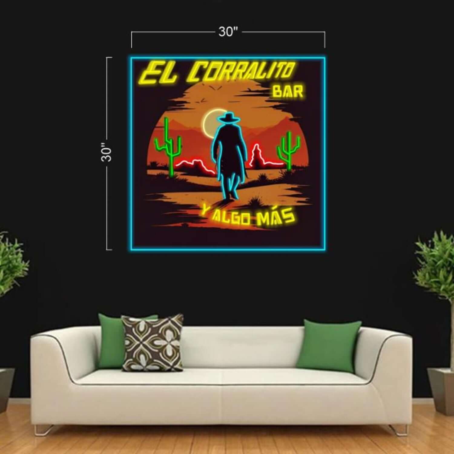 El Corralito Bar Western Desert Multi-Color Led Neon Sign For Home Bar Cafe Décor | Shineneon
