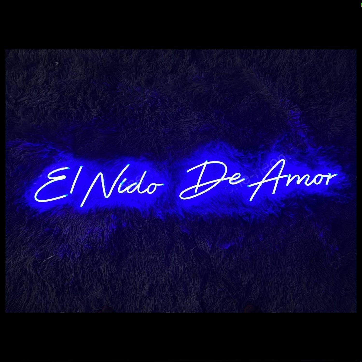 El Nido De Amor Blue Led Neon Sign For Home Decor And Romantic Ambiance | Shineneon