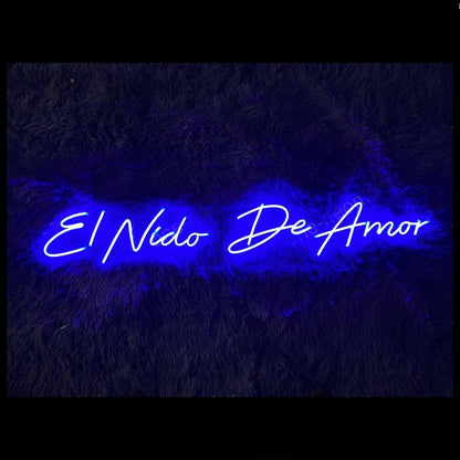 El Nido De Amor Blue Led Neon Sign For Home Decor And Romantic Ambiance | Shineneon