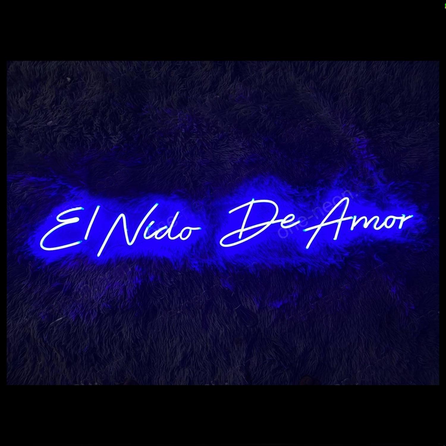 El Nido De Amor Blue Led Neon Sign For Home Decor And Romantic Ambiance | Shineneon