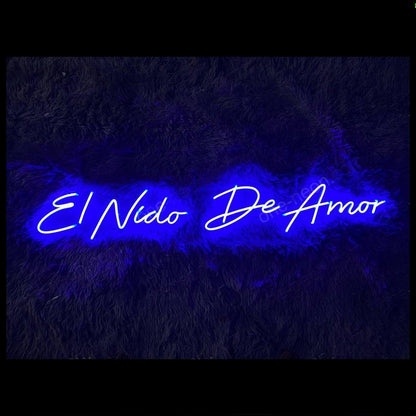 El Nido De Amor Blue Led Neon Sign For Home Decor And Romantic Ambiance | Shineneon