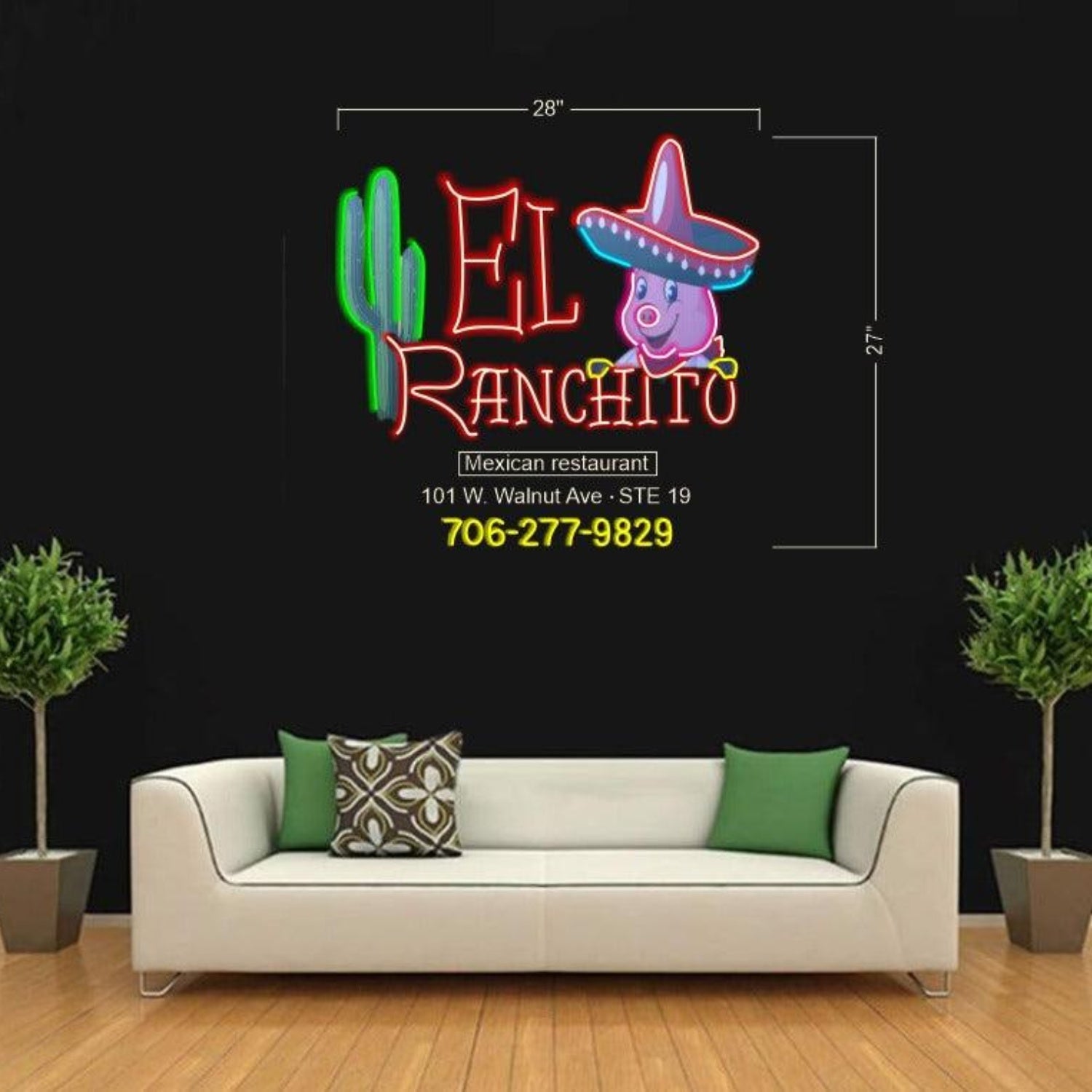 El Ranchito Multi-Color Mexican Restaurant Led Neon Sign For Indoor Wall Decor | Shineneon
